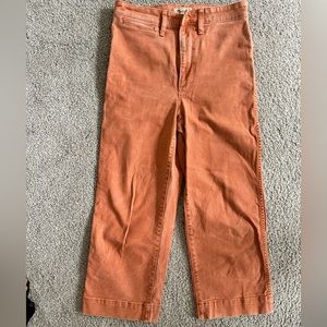 Madewell Salmon Colored Wide Leg Jeans